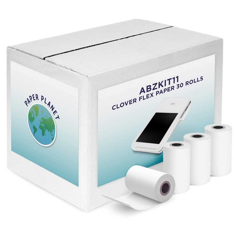 PaperPlanet Thermal Receipt Paper for Clover Flex | 30 Rolls | Compatible with Clover POS models C400 C401 C403 C405 C406 - Image 1